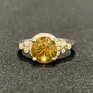 Yellow Round Cut Ring